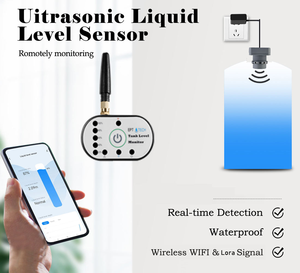 Capteur intelligent IoT EPTTEC TLC2404P Lora & WiFi, instruments de mesure de niveau de liquide par ultrasons, surveillance du niveau d'eau, capteur de niveau d'eau Tuya - Product Image 5