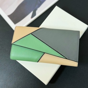 Luxury Design Ladies <b>Wallets</b> and Purses Genuine Leather Long <b>Trifold</b> <b>Wallet</b> Multicolor for Women Wholesale Vintage Clutch - Product Image 5