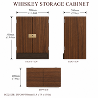 Coffret à vin en bois gaufré de luxe à double porte, pour voiture, pour vin rouge, emballage cadeau haut de gamme pour whisky, coffre en bois massif