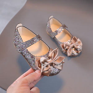 <span class=keywords><strong>Scarpe</strong></span> nuove ragazze Baby Dance Party <span class=keywords><strong>scarpe</strong></span> per bambini Glitter oro Bling principessa <span class=keywords><strong>scarpe</strong></span> 3-12 anni pelle brillante fiocco sandali piatti - Product Image 3