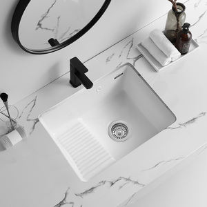 Évier à <span class=keywords><strong>linge</strong></span> avec planche <span class=keywords><strong>de</strong></span> lavage Machine à laver Évier <span class=keywords><strong>de</strong></span> buanderie Évier <span class=keywords><strong>de</strong></span> <span class=keywords><strong>salle</strong></span> <span class=keywords><strong>de</strong></span> <span class=keywords><strong>bain</strong></span> en céramique moderne SIMU Standard Carton Emballage - Product Image 1