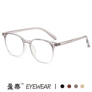 แว่นตา Yingtai TR90 กรอบสี่เหลี่ยม สีน้ำตาลใส กรอบเต็ม ป้องกันแสงสีฟ้า สำหรับทุกเพศ ไม่ใช่แว่นสายตา - Product Image 4