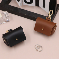 Mini pochette en cuir PU pour bagues, étui de rangement portable pour bijoux, porte-clés élégant en forme de sac pour bagues