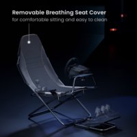 LRS13-BS01 Cockpit Simulateur de Course Pliable, Support de Volant pour Jeu PS4 PS5 PC, Cockpit de Conduite de Voiture