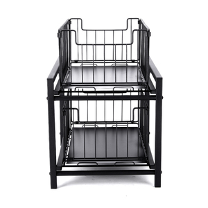 <span class=keywords><strong>Stackable</strong></span> kéo ra lưu trữ giỏ 2 Tier Tủ tổ chức nhà bếp trượt tổ chức dưới bồn rửa giỏ lưu trữ với ngăn kéo - Product Image 4