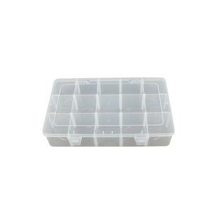Transparent <b>Plastic</b> Storage <b>Box</b> 15 Compartment Rectangular With Lid For Fishing Gear Nail Art Jewelry Beading Toy Organization - Product Image 5
