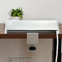 Multiprise industrielle en alliage d'aluminium Blue Shark à fixation par pince, 4 prises CA US, USB-A/Type-C PD, charge rapide, chargeur rapide