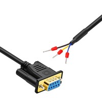 Cable de Conexión RS232 de 9 Pines y 3 Hilos con Terminal Serial DB9 Hembra Chapado en Oro para Herramienta de Diagnóstico Automotriz
