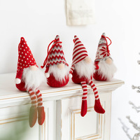 Gnome de Noël sans visage aux longues jambes en peluche lumineux 2026 – Décorations de Noël pour la maison – Fournitures de Noël