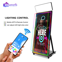 WIVIFOTO Dropshipping Portable Photo Booth Machine Touch Screen Led Frame Photobooth Mirror for Events