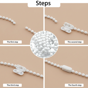 High-Quality Wholesale White Plastic Bead Chain <strong>Cord</strong> <strong>for</strong> Roller Zebra <strong>Blind</strong> and Vertical Curtain Window Accessory - Product Image 4