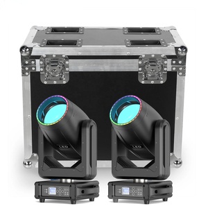 Luces Móviles de Cabeza LED de 200W, <span class=keywords><strong>DMX</strong></span>, 18 Gobos, 15 Colores, 8+<span class=keywords><strong>48</strong></span> Prismas, Luz de Escenario con Efecto Estroboscópico, Luces para DJ con Estuche de Transporte - Product Image 1