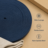 Bande élastique en nylon et spandex de 3,5 cm pour ceintures de vêtements, haute élasticité, écologique, couleur unie, vente en gros