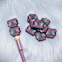Nouveau produit : Perles en silicone PP motif dessin animé bus scolaire rose, vente en gros usine