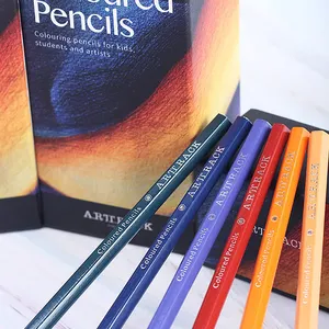 Набор высококачественных радужных шестиугольных цветных карандашей от производителя деревянные цветные профессиональные карандаши для рисования для художника