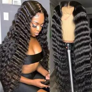 Pelucas con Frente de Encaje 13x4 13x6, Ondas Profundas, Grado 12A, Cabello Humano Brasileño con Frente de Encaje HD, Peluca con Frente de Encaje Transparente Suizo - Product Image 1