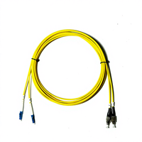 Câble de raccordement optique Hanke en PVC jaune blindé monomode double cœur double tube avec connecteur LC G657A1 pour utilisation intérieure 1