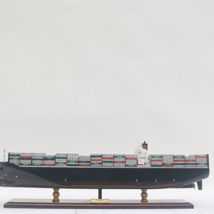 Maqueta de Buque Portacontenedores de Madera Hecha a Mano - Modelo a Escala de Buque de Carga Comercial, Decoración de Escritorio de Oficina, APL - Product Image 1