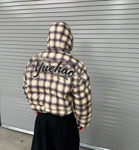 Veste <span class=keywords><strong>d</strong></span>'hiver pour homme en duvet matelassé rembourré en coton personnalisé à fermeture éclair à capuche vintage thermique - Product Image 3