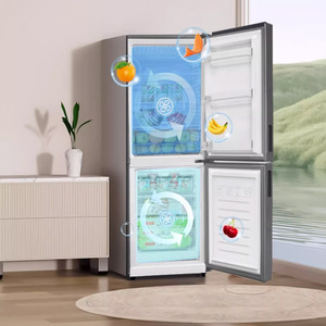 Frestec 183L <span class=keywords><strong>frigorifero</strong></span> a <span class=keywords><strong>due</strong></span> porte con Freezer, frigo compatto a risparmio energetico per uso domestico e cucina - Product Image 4