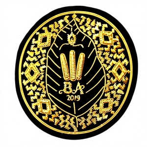 Custom <b>Sew</b>-On Bow Tie Shape Luxury Fashion Emblems with Beadwork & Crystal Embroidery for Bags & Garments - Product Image 1