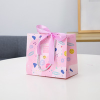 Mignon rose bleu papier paquet sacs nouveau-né premier anniversaire bébé douche enfants fête cadeaux butin sac