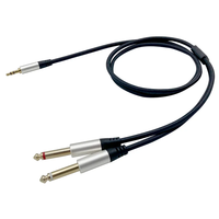 Câble séparateur mono TRS 1/8 pouces vers 2 x 6,35 mm 1/4 pouces TS, adaptateur jack audio 3,5 mm vers double 6,5 mm
