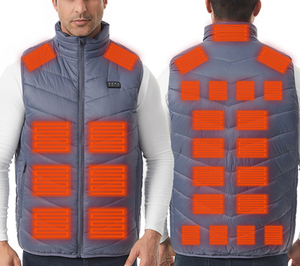 Chaleco calefactor inteligente de invierno con cuatro zonas de control de calefacción eléctrica y aislamiento de temperatura constante. - Product Image 4