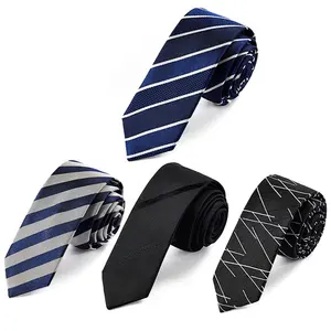 2023 nouveau véritable soie cravates hommes 6cm maigre cravate cravate solide noir cravates hommes affaires cou cravate à pois marié mariage
