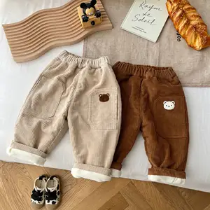 Pantaloni di velluto a coste personalizzati morbidi e comodi pantaloni Harem per bambini pantaloni di spessore invernale