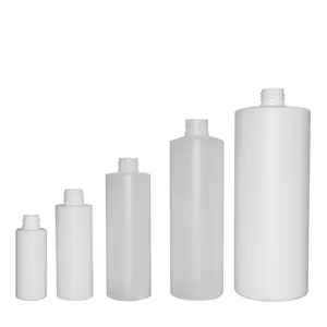 טבעי צבע HDPE בקבוק כתף שטוחה פלסטיק בקבוק עם מכסה 100ml 250ml