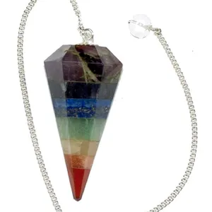 Regali regali regali di chakra pietre pendolo all'ingrosso arcobaleno pietra orgone cristalli piramidi