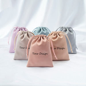 Sacs cadeaux en satin avec cordon de serrage pour bijoux, bonbons, cadeaux de mariage, de fête prénuptiale, emballages cadeaux pour baby shower et anniversaire - Product Image 1