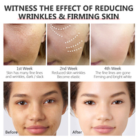 Ensemble de soins au rétinol unisexe Vibrant Glamour avec acide hyaluronique, crème anti-âge blanchissante pour le visage, sérum facial, crème pour les yeux pour le renouvellement de la peau