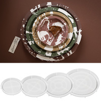 Moule rond en silicone écologique à faire soi-même - Design moderne et simple, grand rangement et base de pot de fleurs, utilisation toute saison
