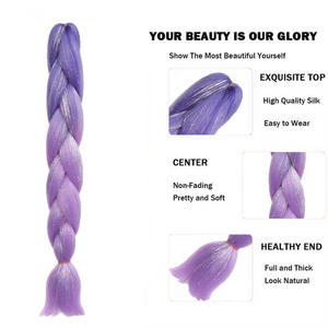 Cheveux synthétiques à tresser Futura, tresses fines dégradées, postiche queue de cheval teint à haute température, style Miss - Product Image 3