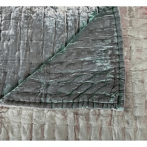 Cubrecama King Size, Suave, Orgánico, Ecológico, Reversible, para Todas las Estaciones, Hecho a Mano, con Diseño de Puntos, Viscosa, Terciopelo, Kantha, Indio - Product Image 1