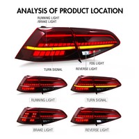 Feux arrière LED pour Golf 7 (2013-2020) et Golf 7.5 – Feux stop, clignotants dynamiques et animation – Accessoire automobile