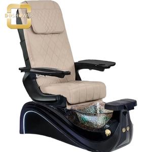 Lujoso salón de uñas muebles de manicura reposapiés Spa equipo de uñas con detalles dorados para silla de pedicura de masaje de tacto <span class=keywords><strong>humano</strong></span> - Product Image 5