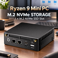 Mini PC AMD Ryzen 9 6900HX, 32 Go de RAM DDR5, SSD NVMe 1 To, double LAN, USB4 5.3, petit ordinateur de bureau pour les espaces de travail de bureau
