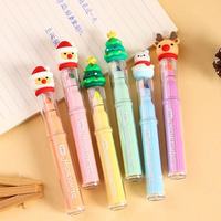 Ensemble de papeterie pour étudiants, cadeau mignon, stylos de récompense, prix de classe, surligneurs en caoutchouc souple en forme de fruits