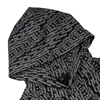 Sweat à capuche Hip Hop personnalisé avec impression intégrale de lettres, coupe ample, manches raglan réfléchissantes, style streetwear tendance
