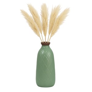 Vaso in ceramica con motivo a quadri per l'arredamento del soggiorno e vaso decorativo per fiori per la camera da letto - Product Image 2