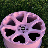 Jantes en alliage forgées sur mesure de style cœur rose 15-19 pouces pour MINI Cooper Beetle Fiat 500 Smart Fortwo 4x100 4x108 5x112
