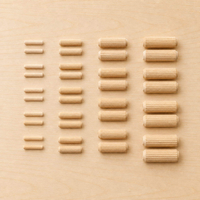 Chevilles en bois cannelées, connecteurs en bois naturel, chevilles pour l'assemblage d'accessoires de meubles