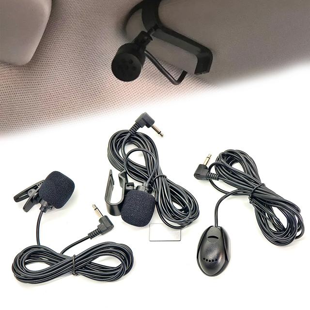 Clip-on Mini Microphone Adhesive Car Microphone, Suitable for Bluetooth Communication and External GPS Navigation