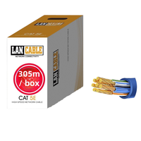 Precio de fábrica 0,38mm Cat5e UTP Cat5 Cable de Red 8 núcleos RJ45 305m Cable de vigilancia de ingeniería para el hogar
