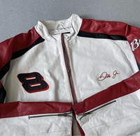 Veste en cuir rétro de course vintage avec logo brodé personnalisé veste en cuir de moto véritable peau de vache véritable de haute qualité pour hommes