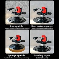 Machine semi-automatique de lissage mural sans balais à batterie lithium, tête de moteur nue, éclairage LED, 9 vitesses réglables, pour mortier de ciment