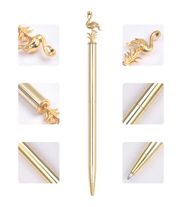 Yeni yenilik sevimli hayvan flamingo tasarım metal kalem karikatür kuş üst promosyon kalem - Product Image 2